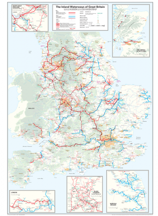 Map of the Inland Waterways of Great Britain