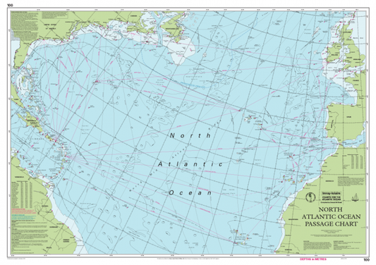 100 North Atlantic Ocean Passage Chart (Imray Chart)