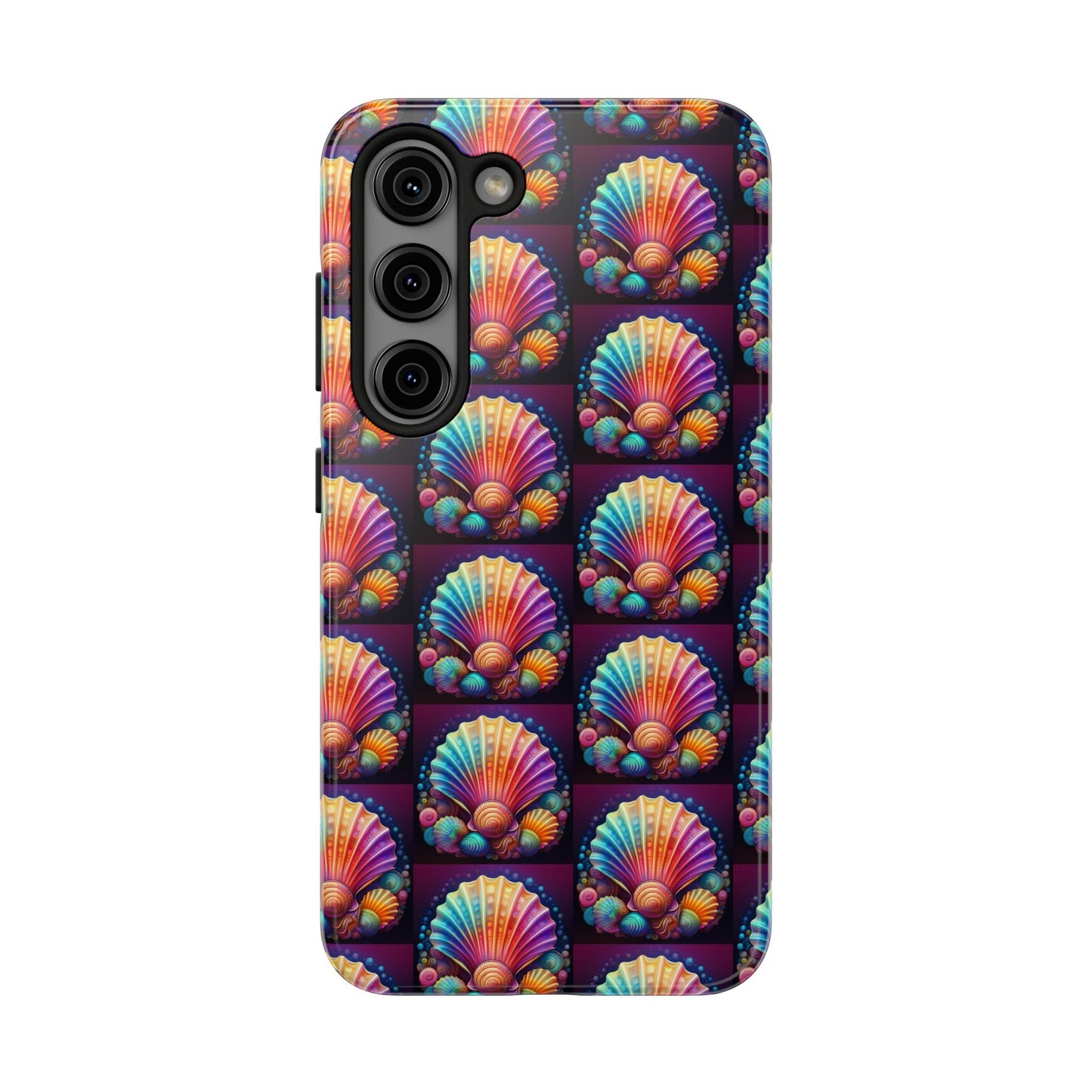 Vibrant Sea Shell Tough Phone Case - Colorful Ocean-Inspired Design