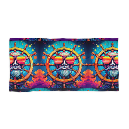 Beach Towel - Sun-Soaked Days and Ocean Waves Design