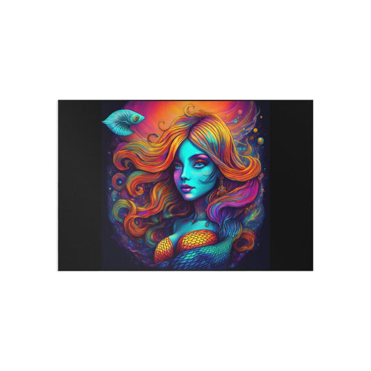 Postcards - Colorful Underwater Fantasy Mermaid Fine Art Design