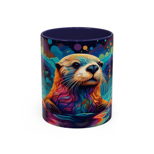 Colorful Otter Accent Coffee Mug