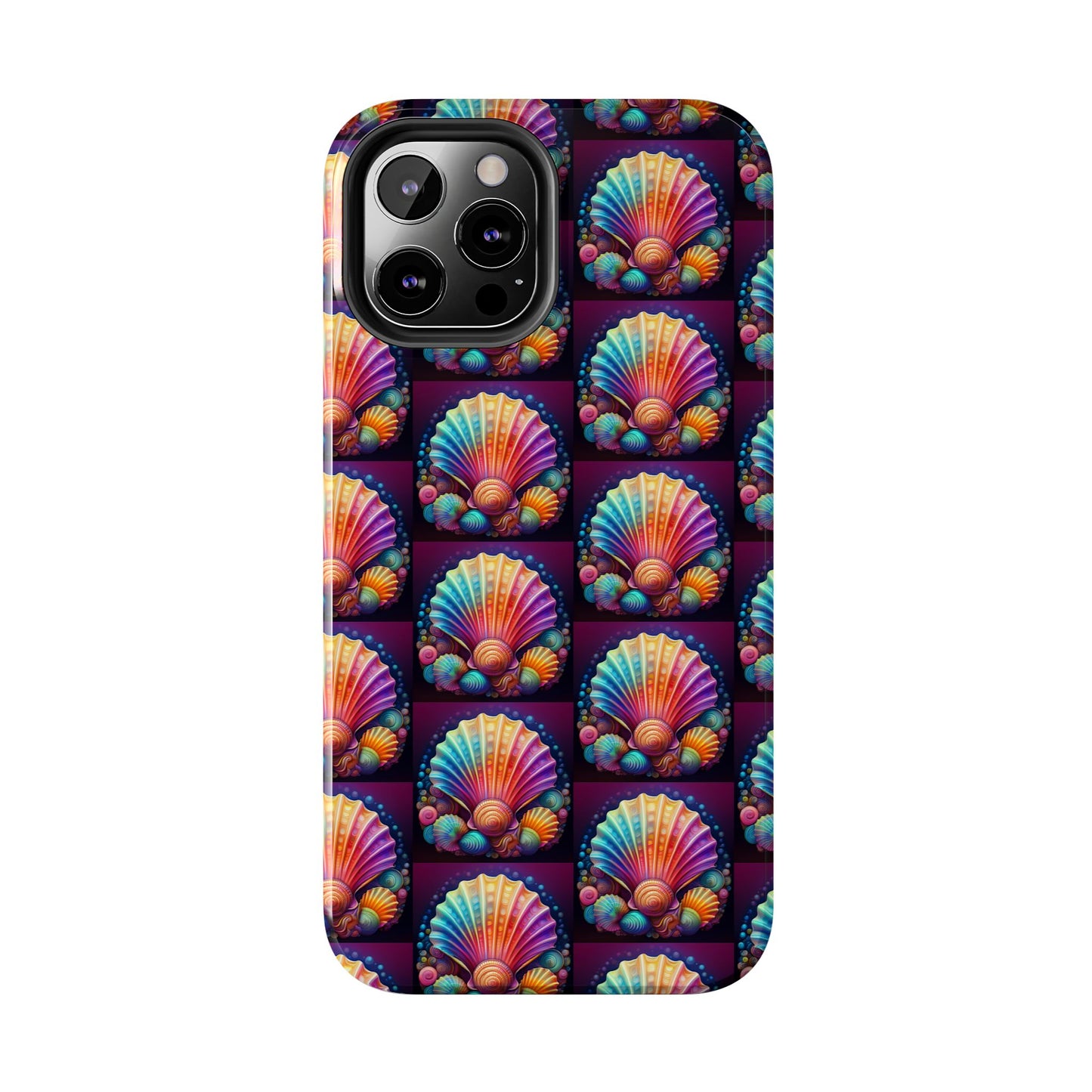 Vibrant Sea Shell Tough Phone Case - Colorful Ocean-Inspired Design