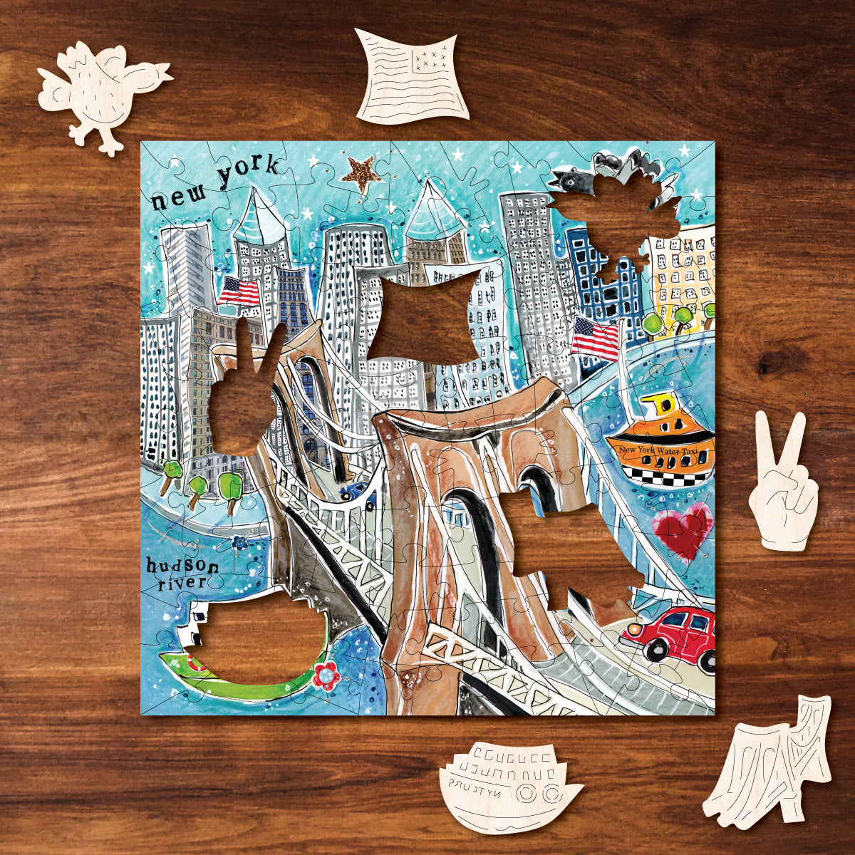 Brooklyn Bridge MINI QT Victory Wooden Puzzles