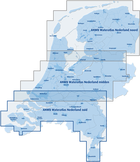 ANWB Wateratlas Nederland Zuid