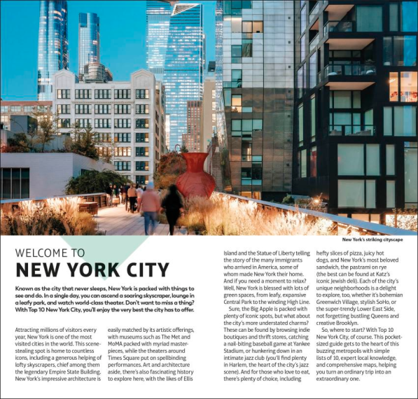 DK Top 10 New York City, 2026 edition - Boat-Stuff