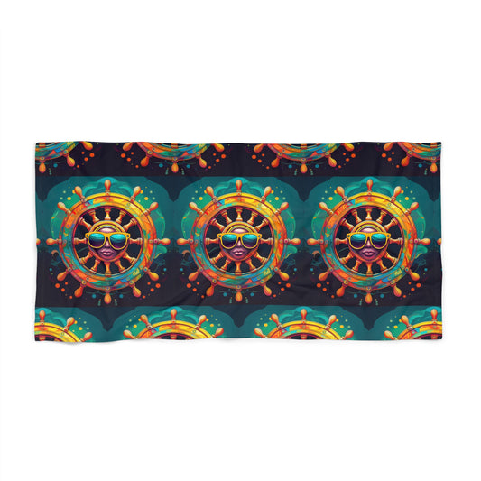 Beach Towel - Nautical Psychedelic Design by Boat-Stuff