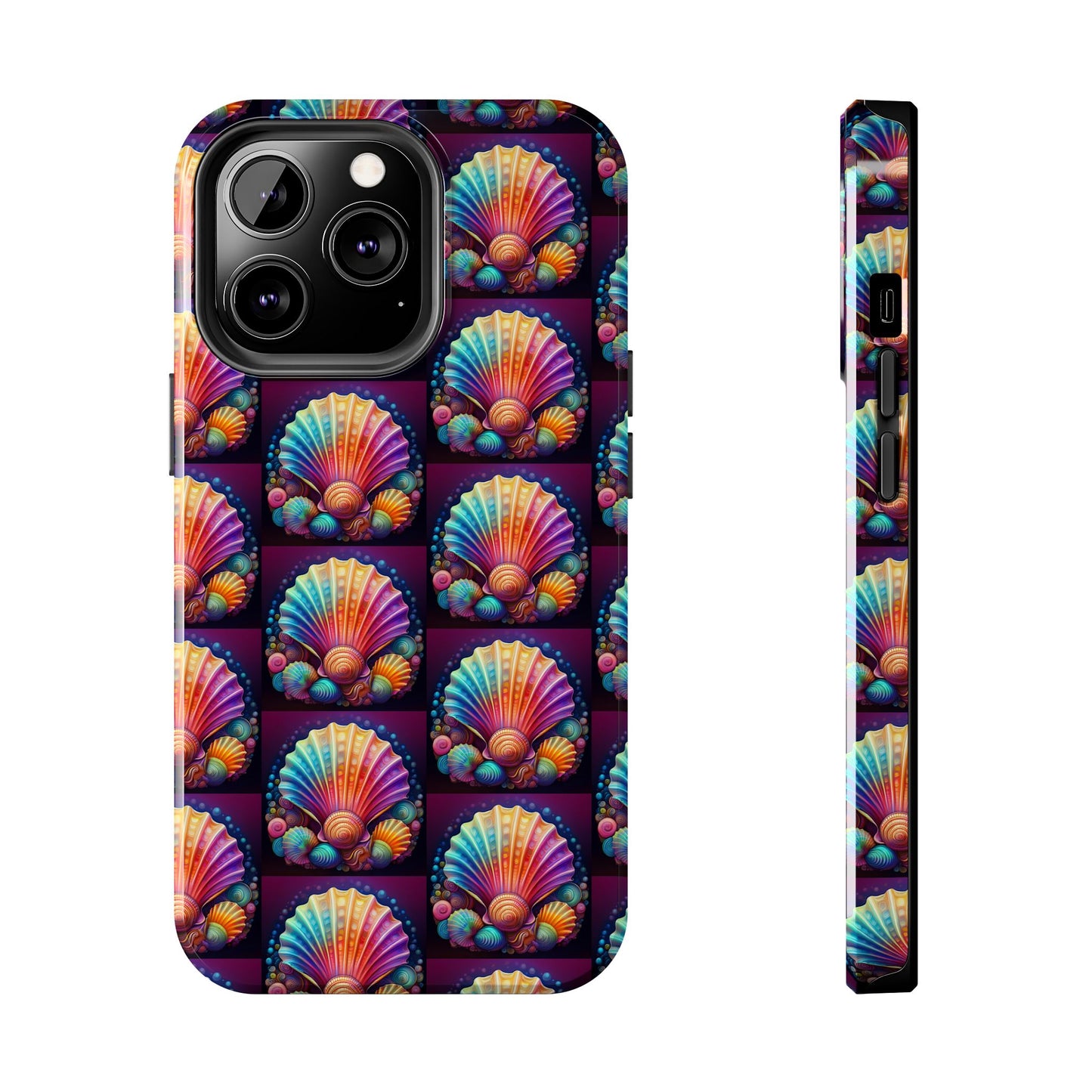 Vibrant Sea Shell Tough Phone Case - Colorful Ocean-Inspired Design