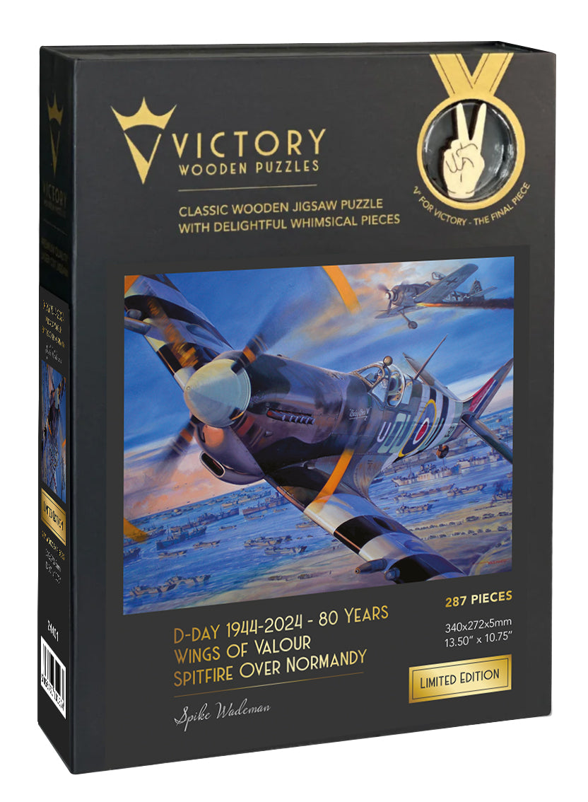 Wings Of Valour - Spitfire Over Normandy - Victory Wooden Puzzles