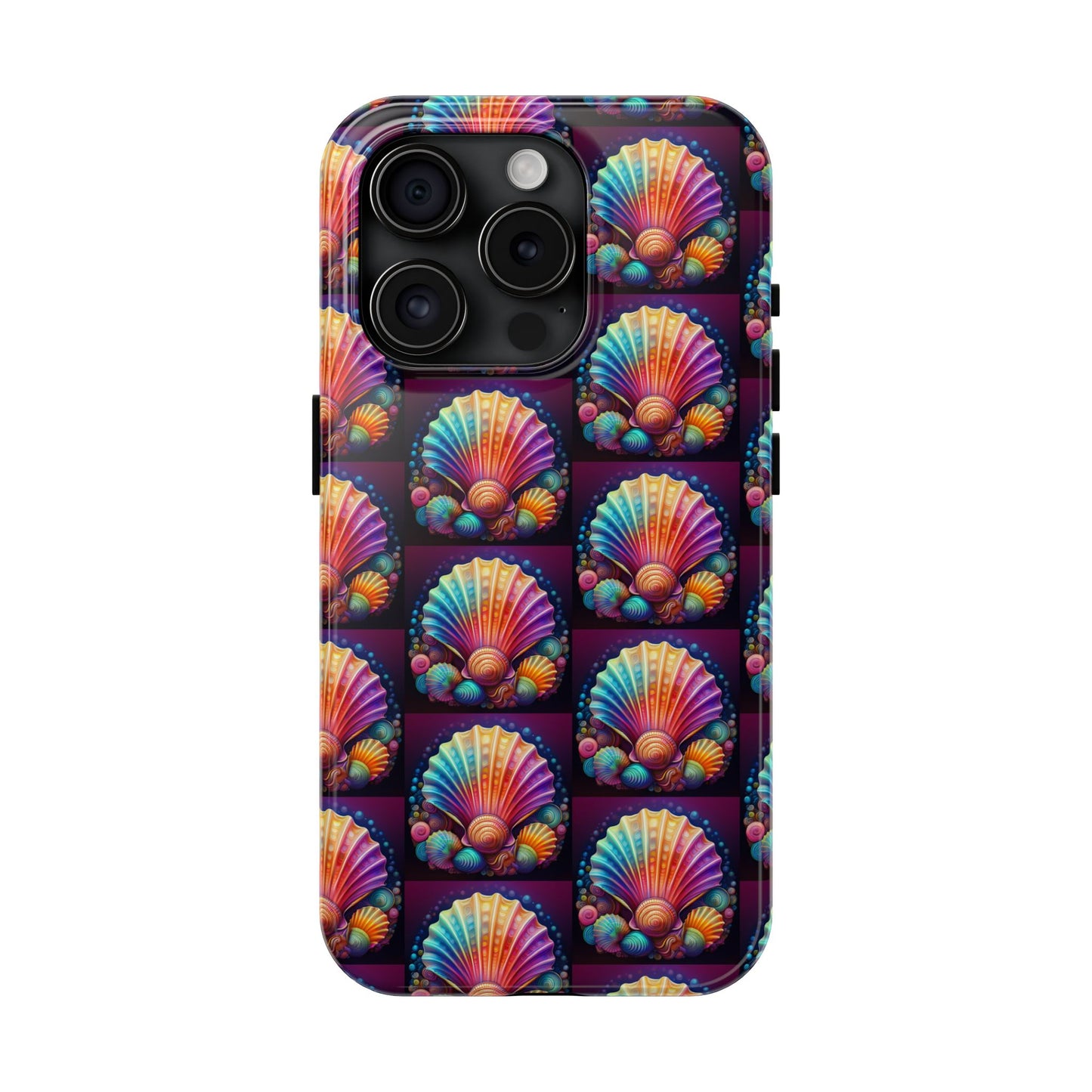 Vibrant Sea Shell Tough Phone Case - Colorful Ocean-Inspired Design