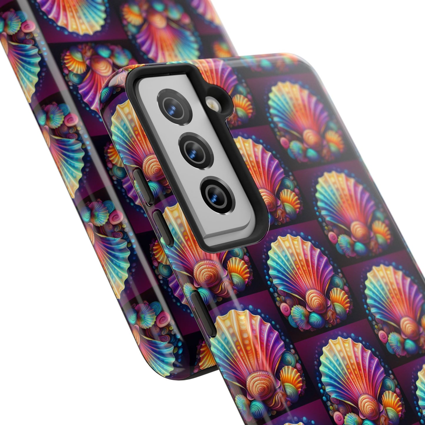 Vibrant Sea Shell Tough Phone Case - Colorful Ocean-Inspired Design