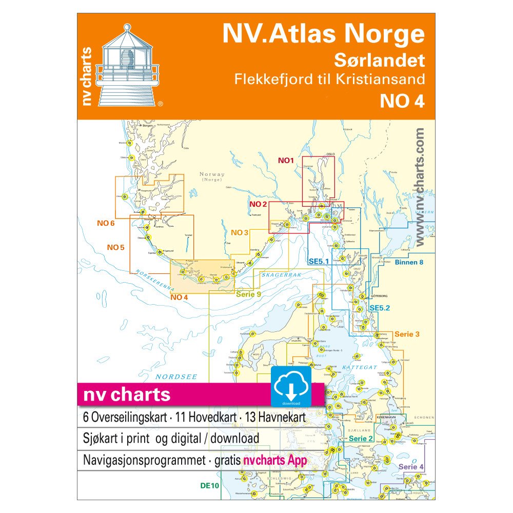NV Atlas Norway NO 4 - Sørlandet West, Flekkefjord to Kristiansand