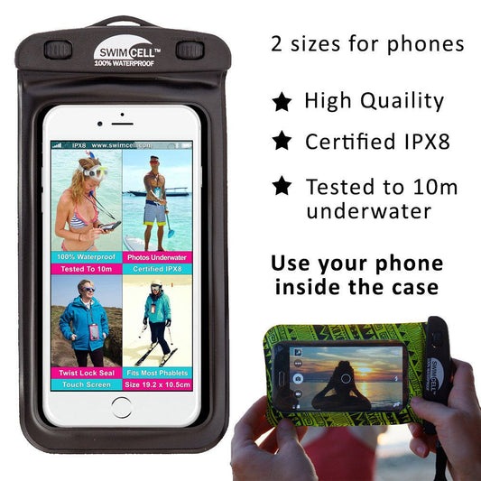SwimCell Waterproof Case For iPhone & Android- Large