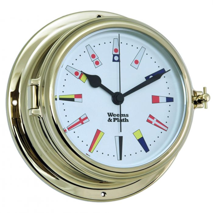 Endurance II 135 Brass Quartz Clock 12 Hour Flag Dial