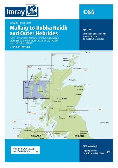 C66 Mallaig to Rudha Reidh and Outer Hebrides (Imray Chart)