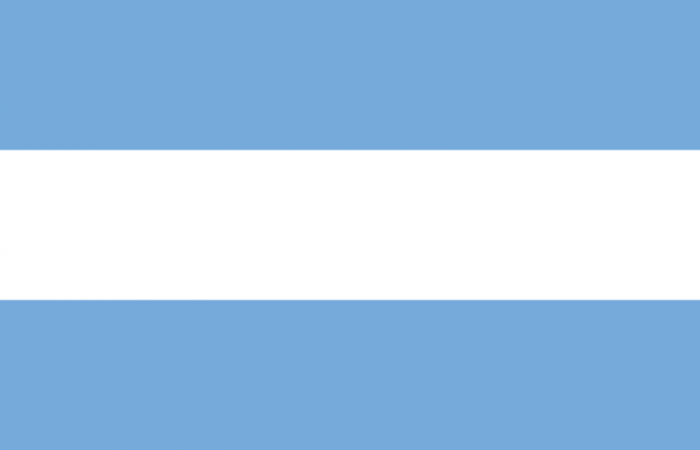 Argentine National/Merchant Courtesy Flag