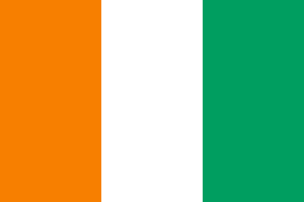 Ivory Coast Courtesy Flag