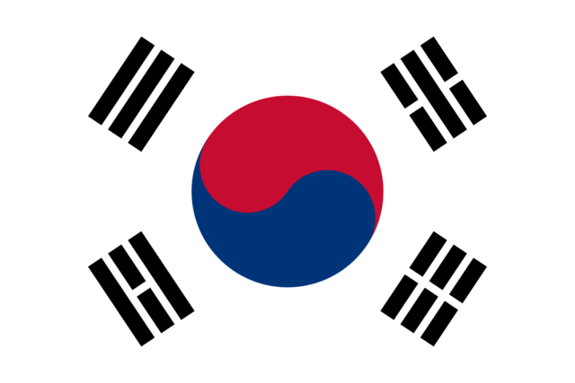 Korea South Courtesy Flag