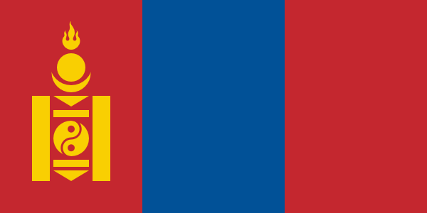 Mongolia Courtesy Flag