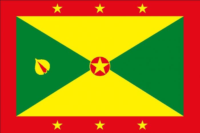 Grenada 12 x 9 Courtesy Flag Polyester
