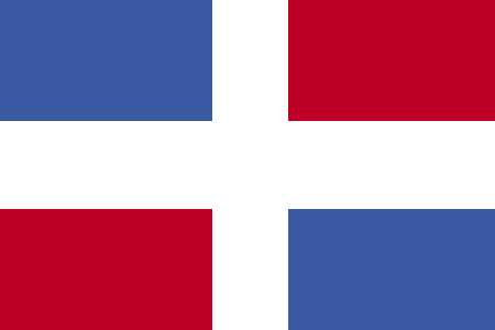 Dominican Republic Sewn Courtesy Flag