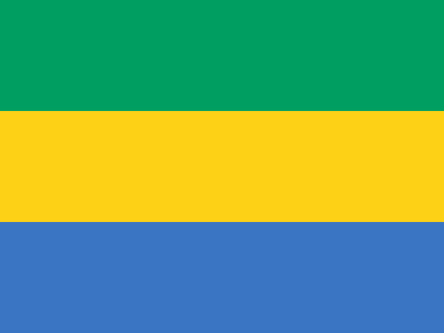 Gabon Courtesy Flag