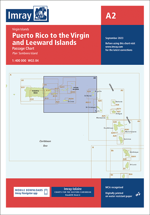 A2 Puerto Rico to the Virgin and Leeward Islands (Imray Chart)