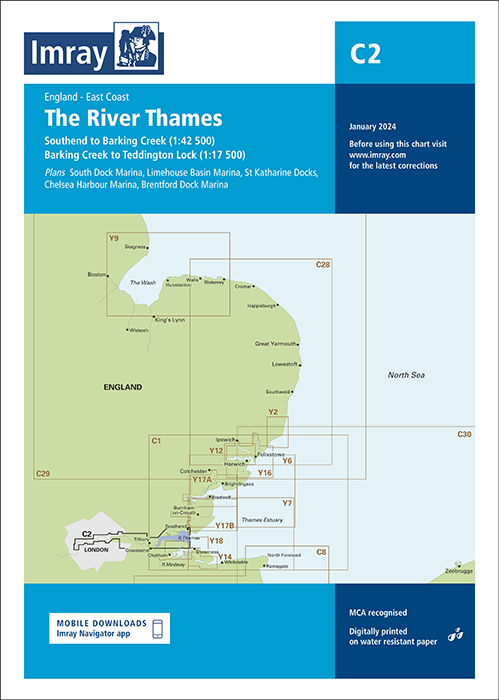 C2 The River Thames - Teddington to Southend (Imray Chart)
