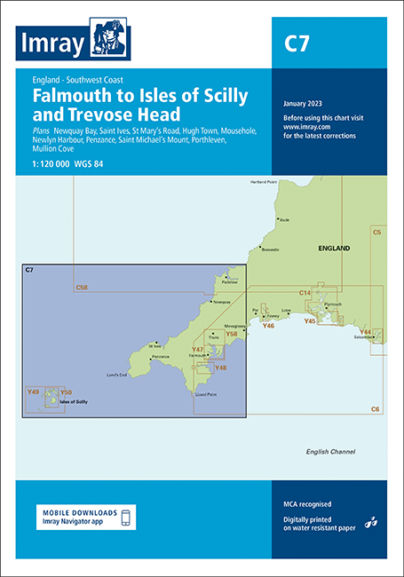 C7 Falmouth to Isles of Scilly & Trevose Head (Imray Chart)