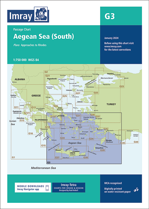 G3 Aegean Sea - South (Imray Chart)