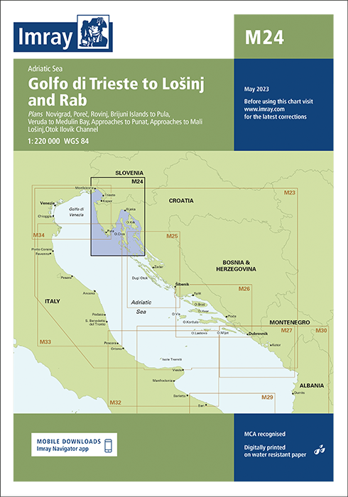 M24 Golfo di Trieste to Lošinj and Rab (Imray Chart)
