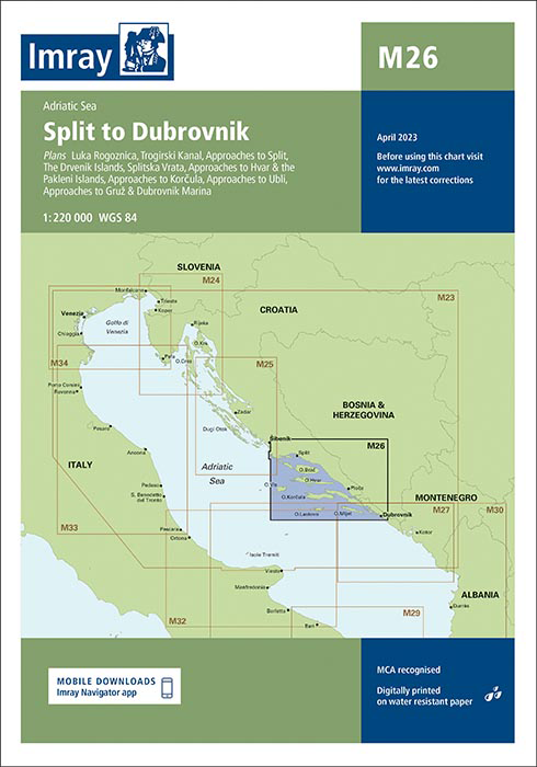 M26 Split to Dubrovnik (Imray Chart)