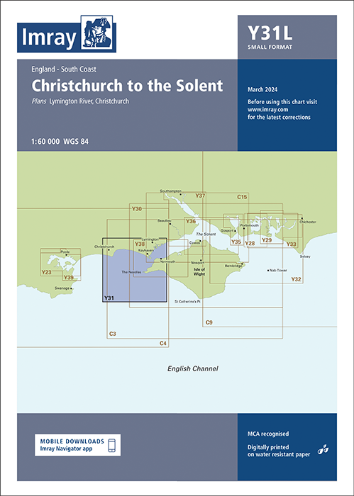 Laminated Y31 Christchurch to the Solent (Imray Chart)