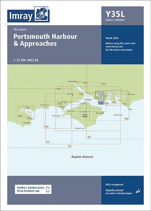 Laminated Y35 Portsmouth Harbour and Approaches (Imray Chart)