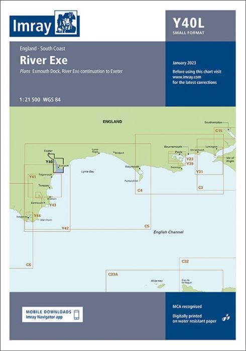 Laminated Y40 River Exe (Imray Chart)