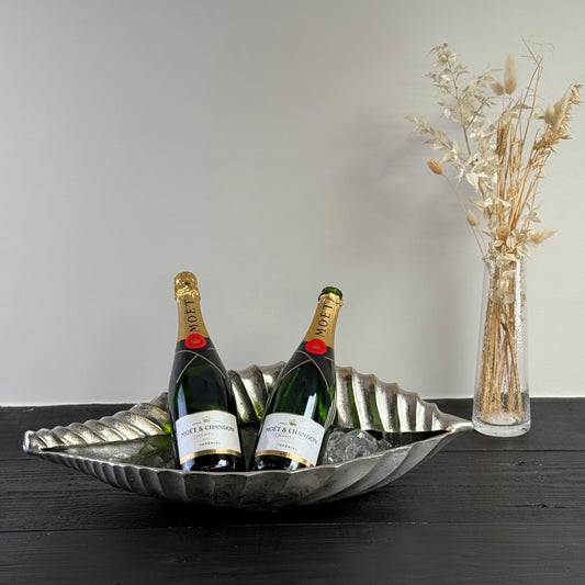 Clamshell Solid Cast Champagne Ice Bucket - Wine Cooler
