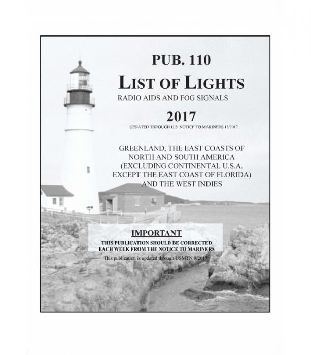 Pub. 110 List of Lights- Radio Aids and Fog Signals