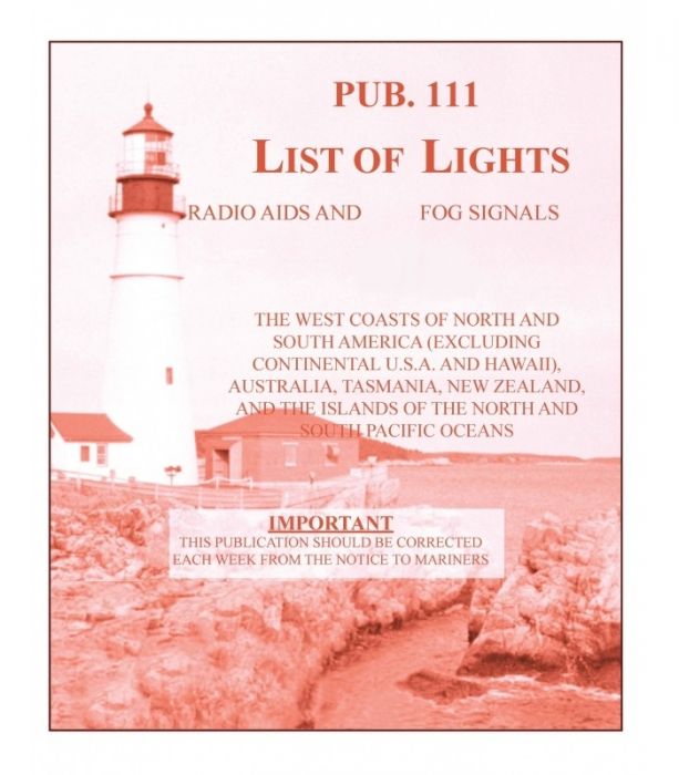 Pub. 111 List of Lights, Radio Aids and Fog Signals