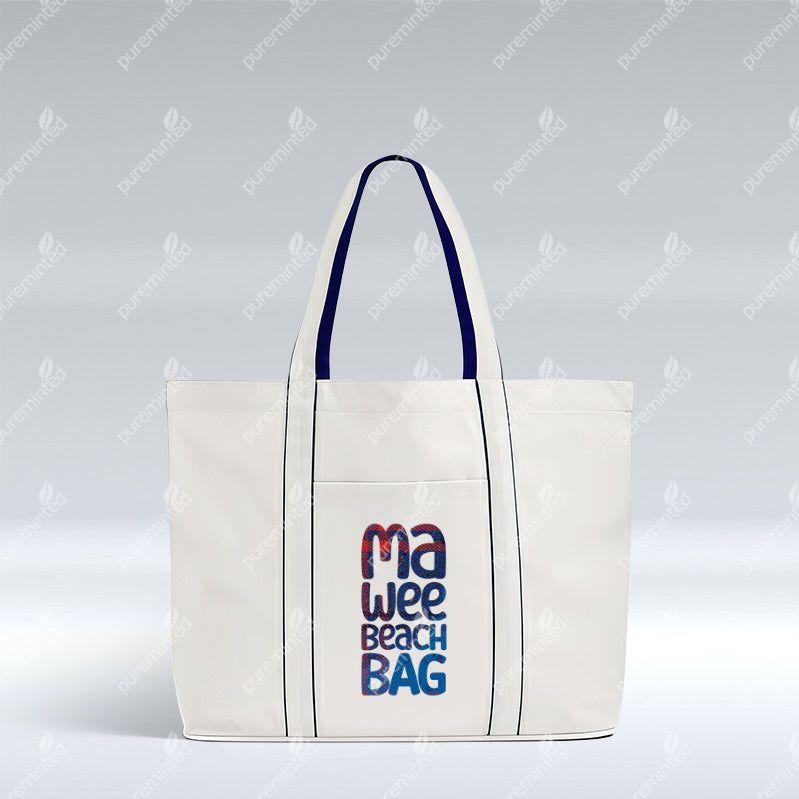 Ma Wee Beach Bag - Medium Tote Bag by Pureminted - Boat-Stuff