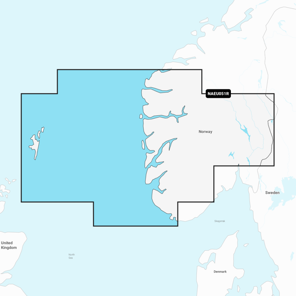 Navionics EU051R Norway | Lista to Sognefjord Chart