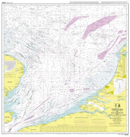 Dutch Hydrographic Chart 1035: North Sea - Cap Griz Nez to Dogger Bight and TSS North Friesland