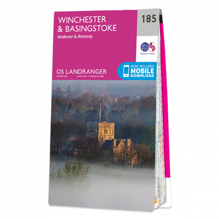 OS Landranger Map - Winchester and Basingstoke (185)