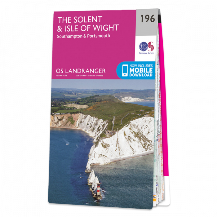 OS Landranger Map - Solent and Isle of Wight (196)
