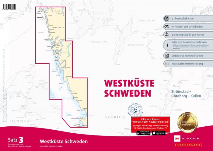 Sportbootkarten Satz 3: Westküste Schweden