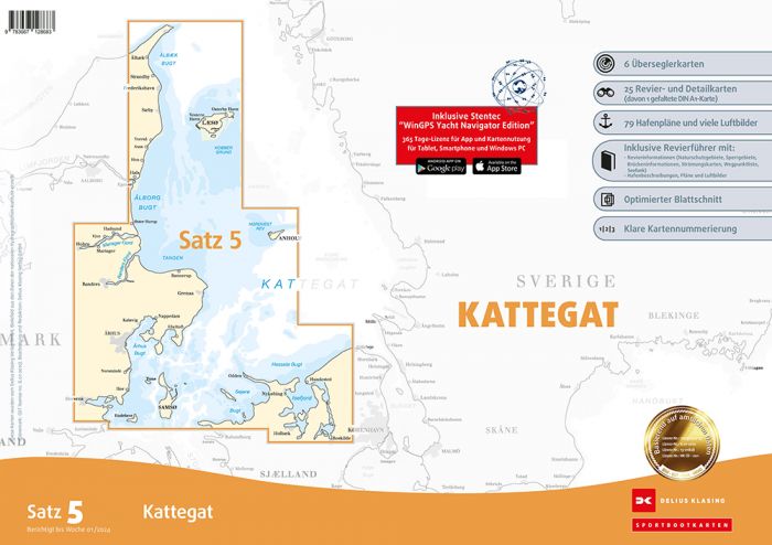 Sportbootkarten Satz 5: Kattegat