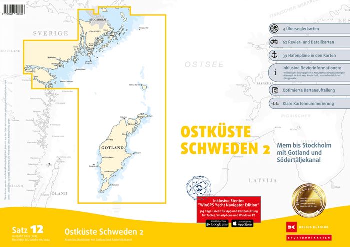 Sportbootkarten Satz 12: Ostkste Schweden 2