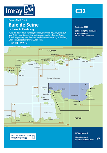 C32 Baie de Seine - Le Havre to Cherbourg (Imray Chart)