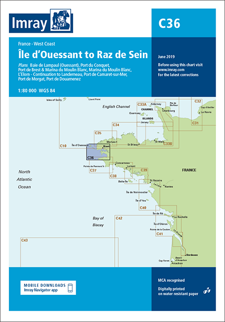 C36 Ile d'Ouessant to Raz de Sein (Imray Chart)