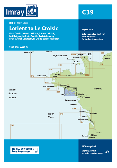C39 Lorient to Le Croisic (Imray Chart)