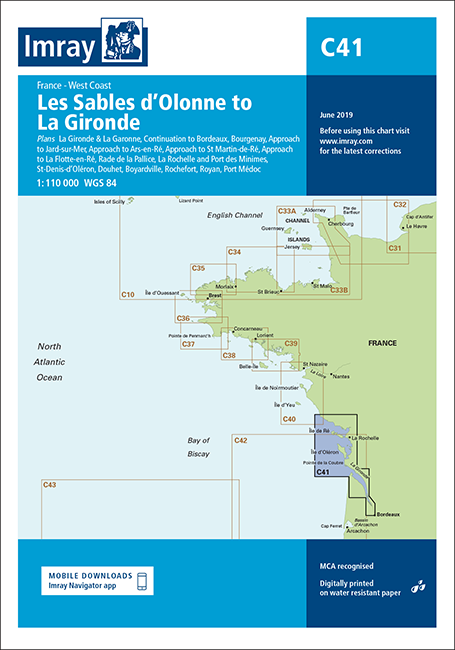 C41 Les Sables d'Olonne to La Gironde (Imray Chart)